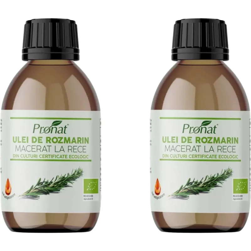 Pachet Ulei de Rozmarin Macerat la Rece Ecologic/Bio 100ml + 100ml PRONAT — preț și oferte