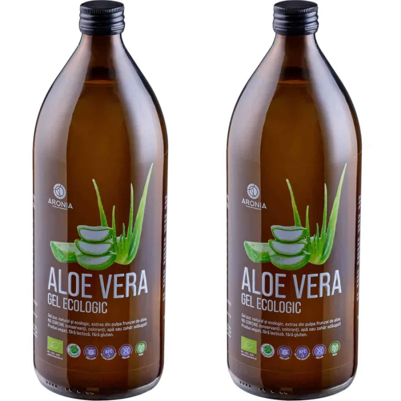 Pachet Aloe Vera Gel Ecologic/Bio 1L + 1L ARONIA CHARLOTTENBURG — preț și oferte