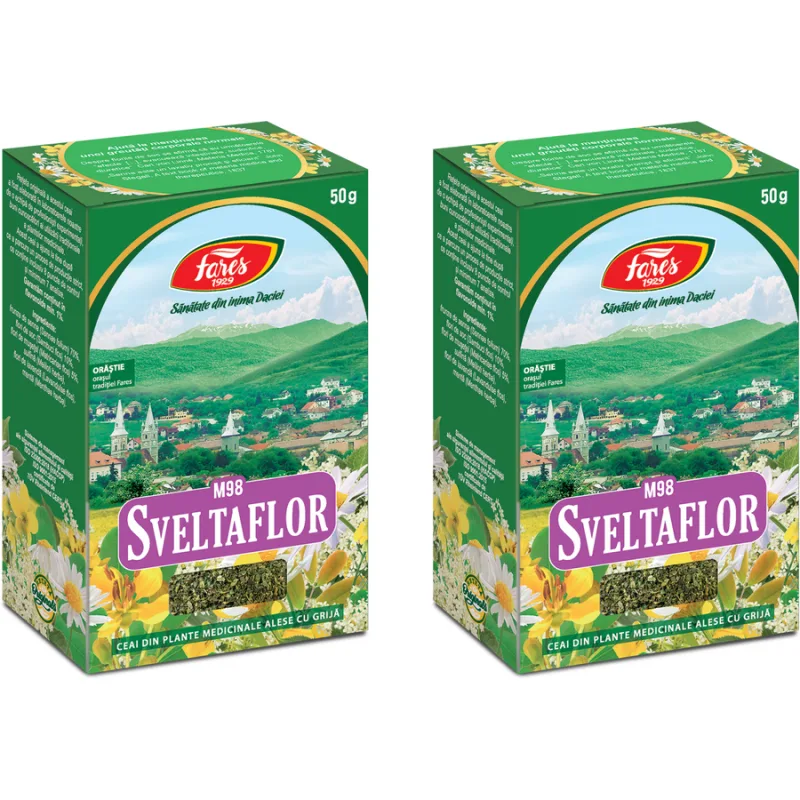 Pachet Ceai pentru Slabit Sveltaflor (M98) 50g + 50g FARES — preț și oferte
