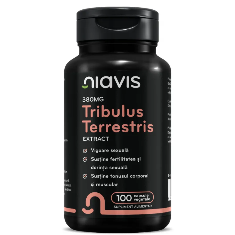 Tribulus Terrestris Extract 380mg 100cps vegetale NIAVIS — preț și oferte