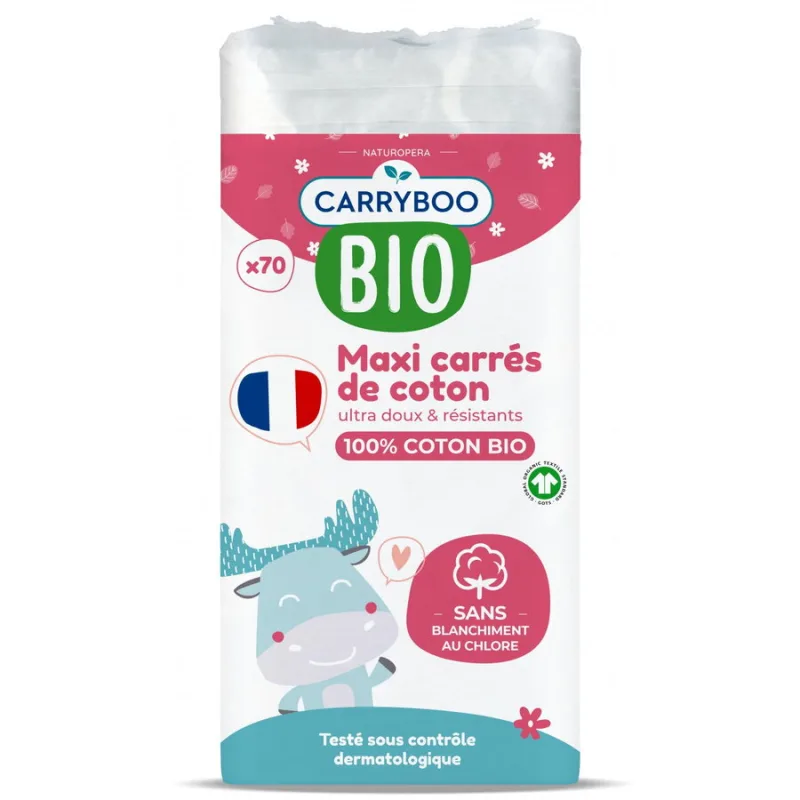 Dischete din Bumbac Dreptunghiulare pentru Bebelusi Bio 70buc CARRYBOO — preț și oferte
