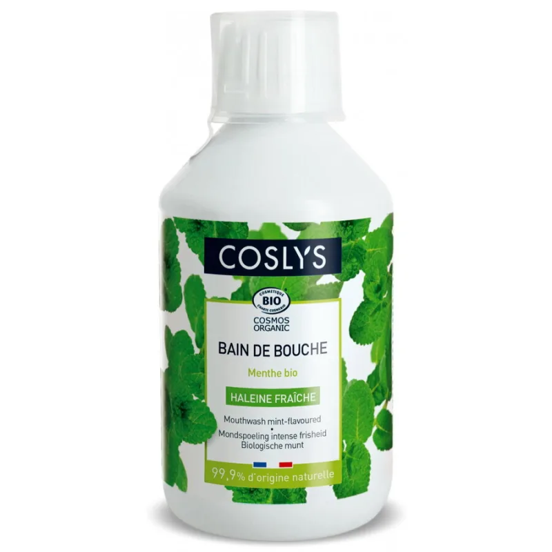 Apa de Gura pentru Ingrijire si Respiratie Proaspata cu Menta Bio 250ml COSLYS — preț și oferte