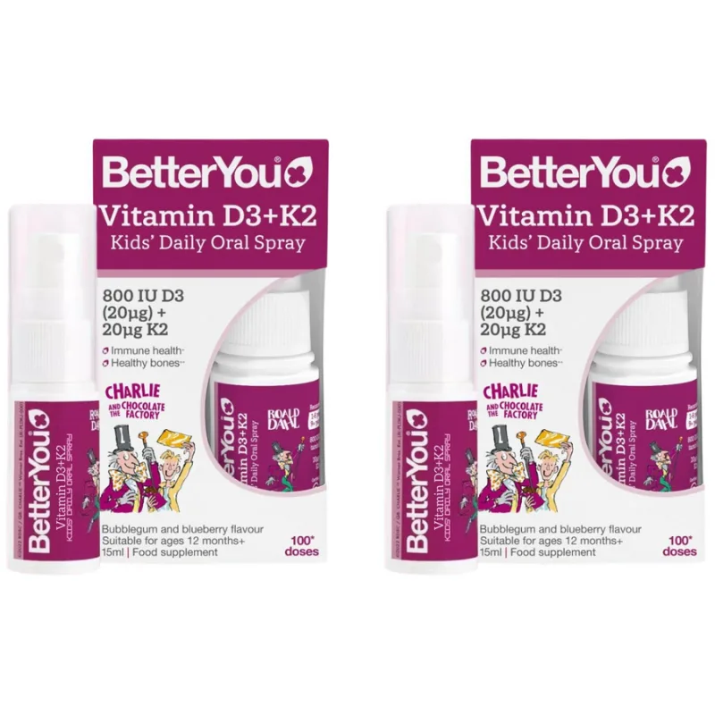 Pachet Vitamina D3+K2 Kids Spray Oral 15ml + 15ml BETTER YOU — preț și oferte