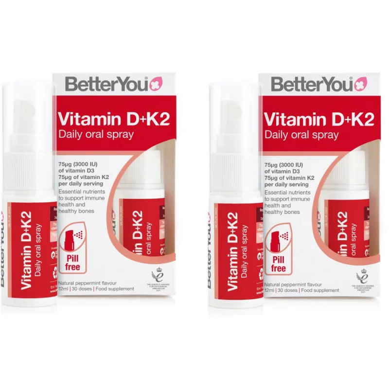 Pachet Vitamina D+K2 Spray Oral 12ml + 12ml BETTER YOU — preț și oferte