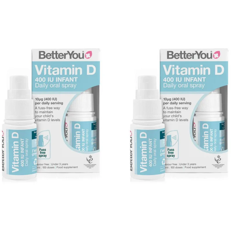 Pachet Vitamina D400 Infant Spray Oral 15ml + 15ml BETTER YOU — preț și oferte