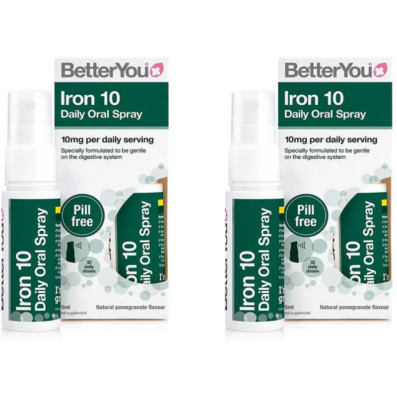 Pachet Iron 10 (Fier) Spray Oral (10mg) 25ml + 25ml BETTER YOU — preț și oferte