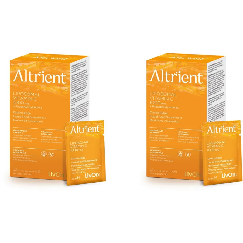 Pachet Vitamina C Lipozomala 1000mg Livon Labs, 30 pliculete + 30 pliculete ALTRIENT — preț și oferte