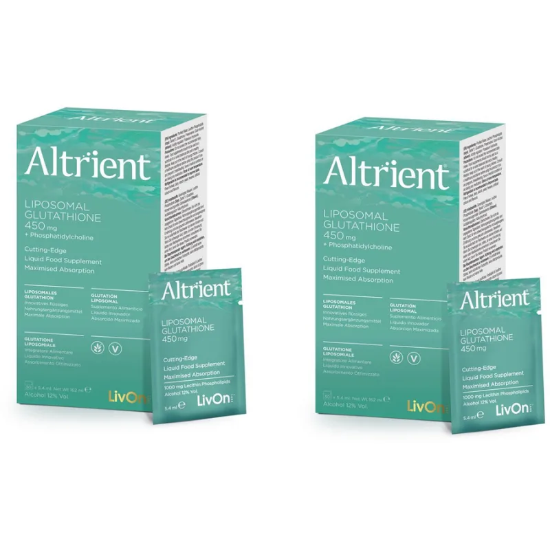 Pachet Glutathione Lipozomal 450mg Livon Labs, 30 pliculete + 30 pliculete ALTRIENT — preț și oferte