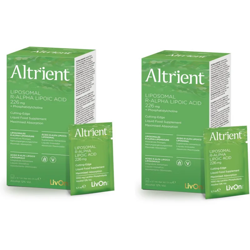 Pachet Acid R-Alfa Lipoic Lipozomal 226mg Livon Labs, 30 pliculete + 30 pliculete ALTRIENT — preț și oferte