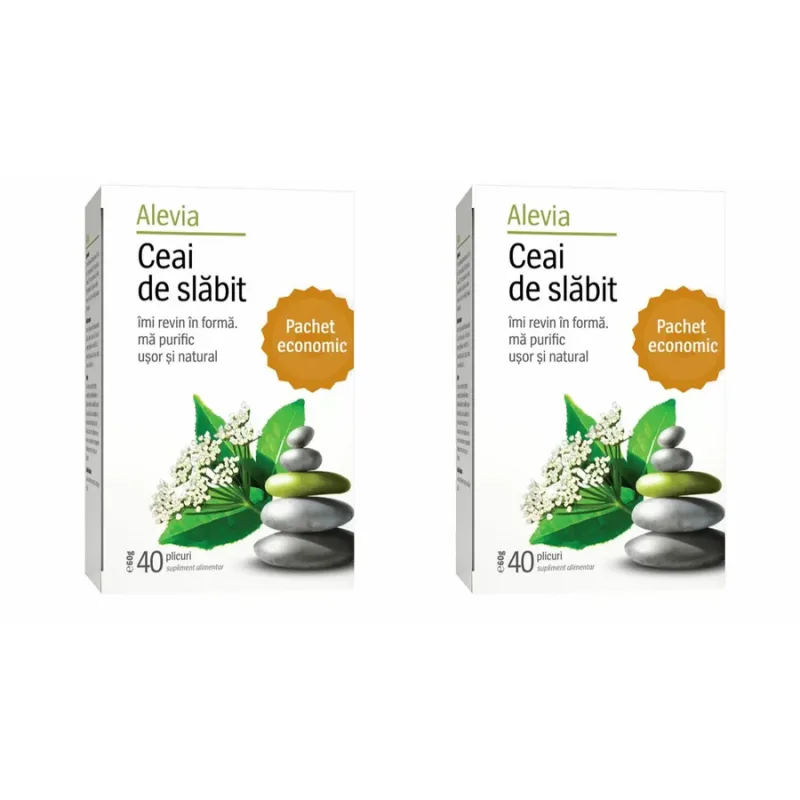 Pachet Ceai de Slabit 40 plicuri + 40 plicuri ALEVIA — preț și oferte