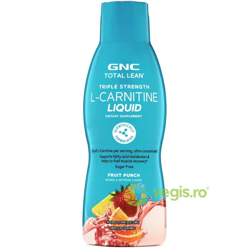 L-Carnitina Lichida cu Aroma de Punch de Fructe Triple Strength 473ml GNC — preț și oferte