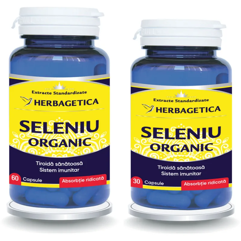 Pachet Seleniu Organic 60cps+30cps HERBAGETICA — preț și oferte