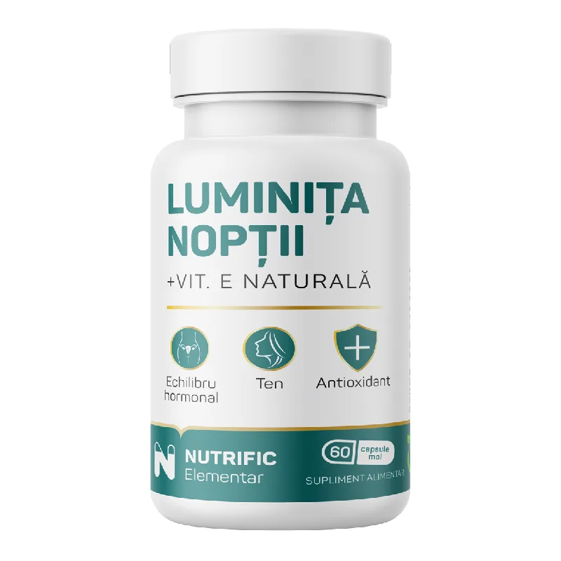 Luminita noptii cu vitamina E naturala, 60 capsule moi, Nutrific — preț și oferte