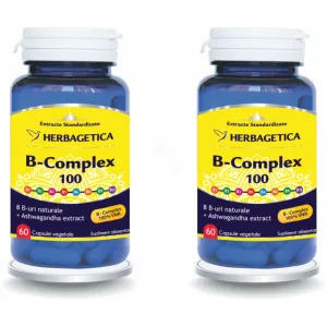 Pachet B Complex 100 60cps+60cps (50% reducere la al doilea produs)