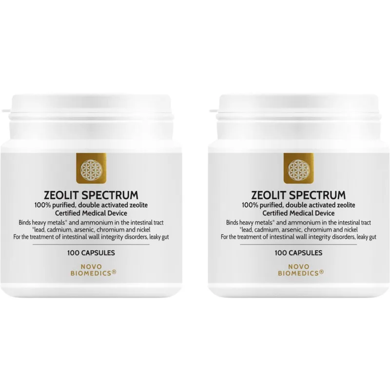 Pachet Zeolit Spectrum (Uz Intern) 100cps vegetale + 100cps vegetale NOVO BIOMEDICS — preț și oferte