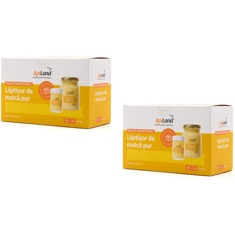 Pachet Laptisor de Matca Pur (100g+25g) + (100g+25g) APILAND — preț și oferte