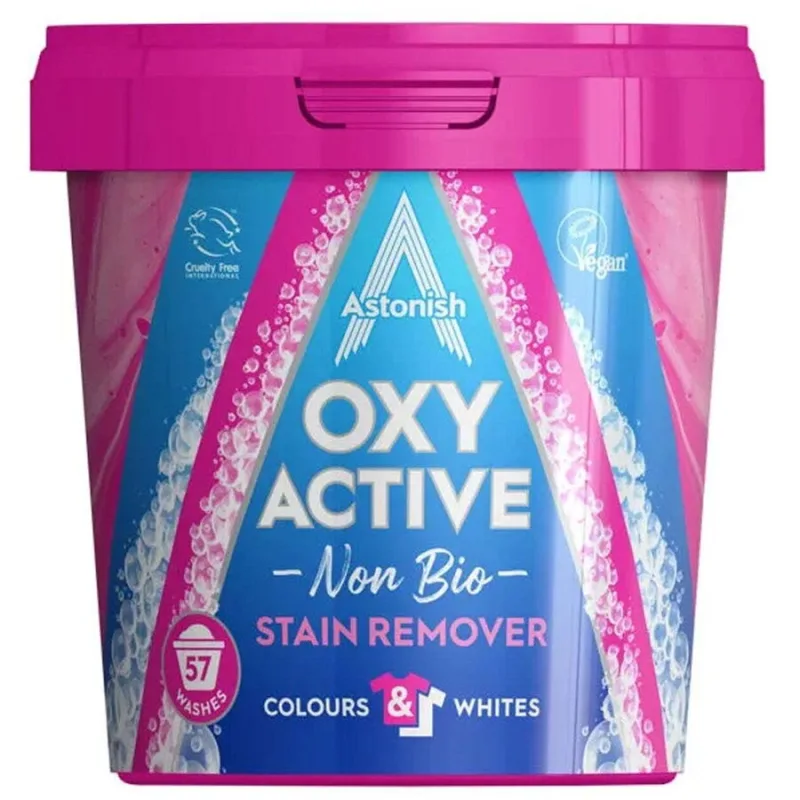 Produs pentru Curatarea Petelor Oxy Active Non Bio 1250g ASTONISH — preț și oferte