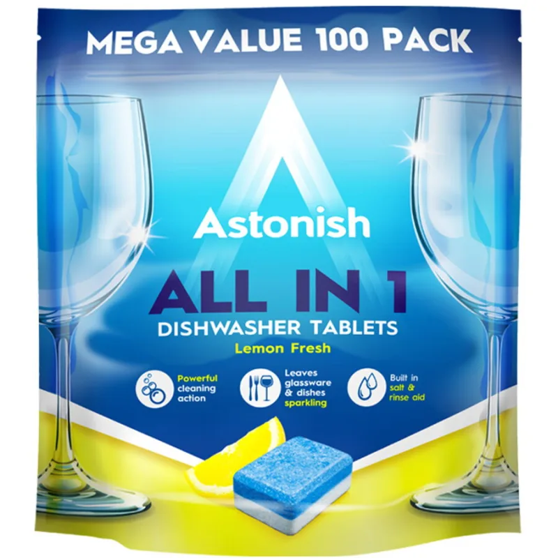 Tablete pentru Masina de Spalat Vase 100buc ASTONISH — preț și oferte