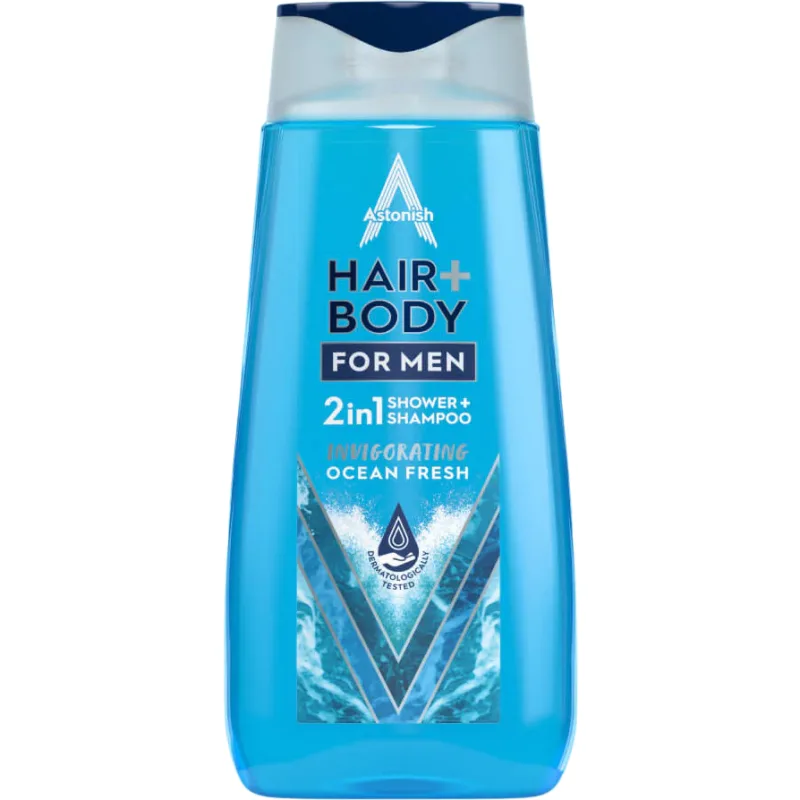 Sampon si Gel de Dus 2 in 1 pentru Barbati Hair&Body 400ml ASTONISH — preț și oferte