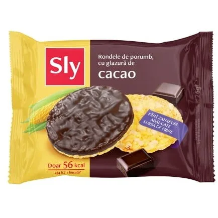 Rondele de Porumb cu Glazura de Cacao fara Zahar Adaugat 26g SLY&nbsp;NUTRITIA — preț și oferte