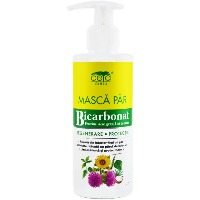 Masca de Par cu Bicarbonat pentru Regenerare si Protectie cu Pompita 200ml Ceta Sibiu — preț și oferte