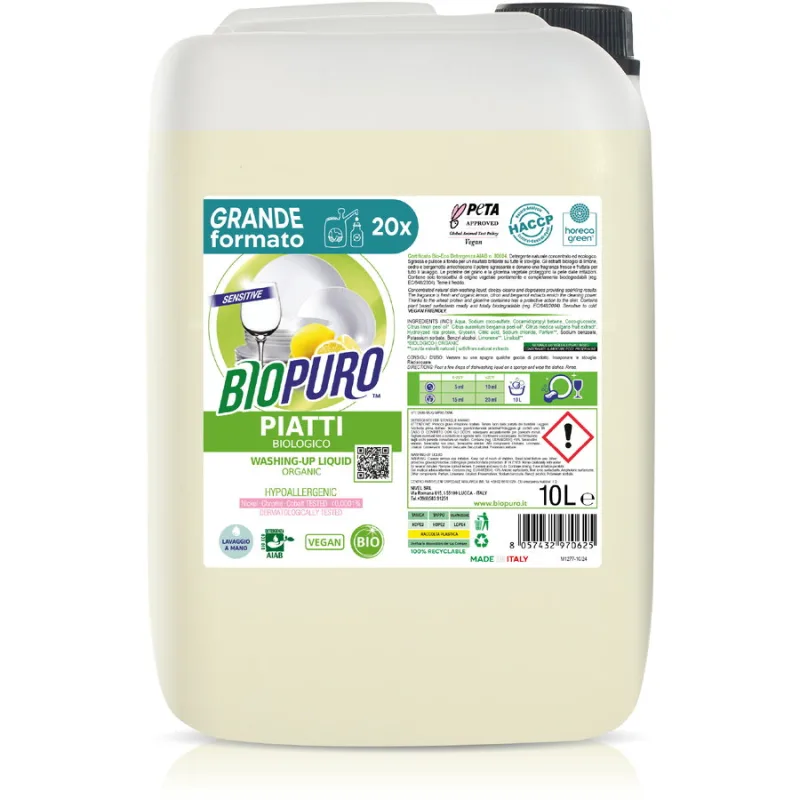 Detergent pentru Vase Hipoalergen Eco 10L BIOPURO — preț și oferte
