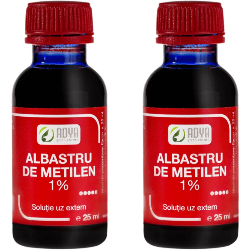 Pachet Albastru de Metilen 1% 25ml + 25ml Adya GreenPharma — preț și oferte
