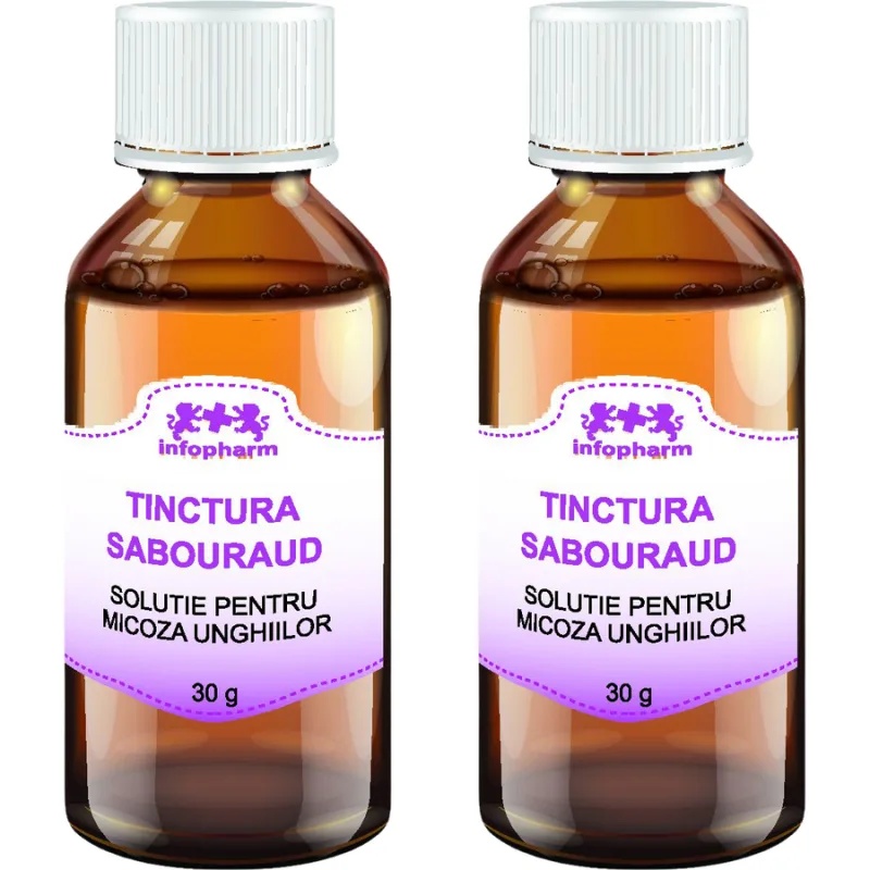 Pachet Tinctura Sabouraud Contra Micozei 30g + 30g infopharm — preț și oferte