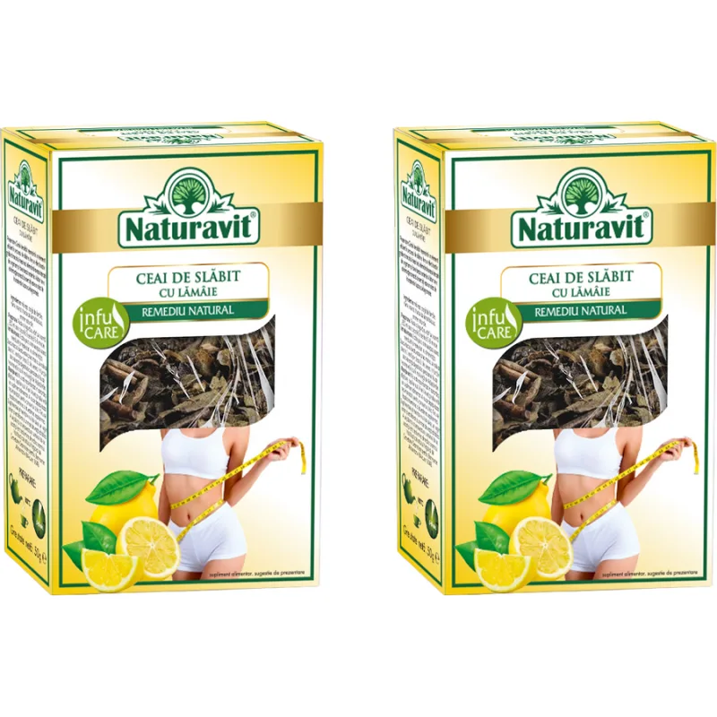 Pachet Ceai de Slabit cu Lamaie Biovit 50g + 50g Naturavit — preț și oferte