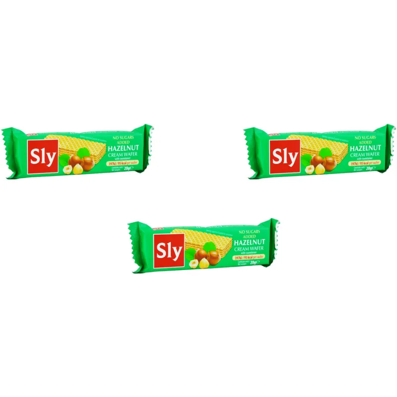 Pachet Napolitane cu Crema de Alune fara Zahar 3x20g SLY&nbsp;NUTRITIA — preț și oferte