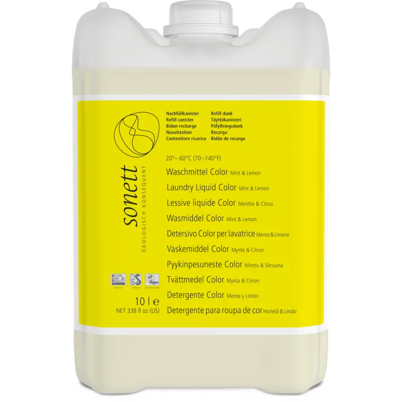 Detergent Lichid pentru Rufe Colorate cu Menta si Lamaie 10L SONETT — preț și oferte
