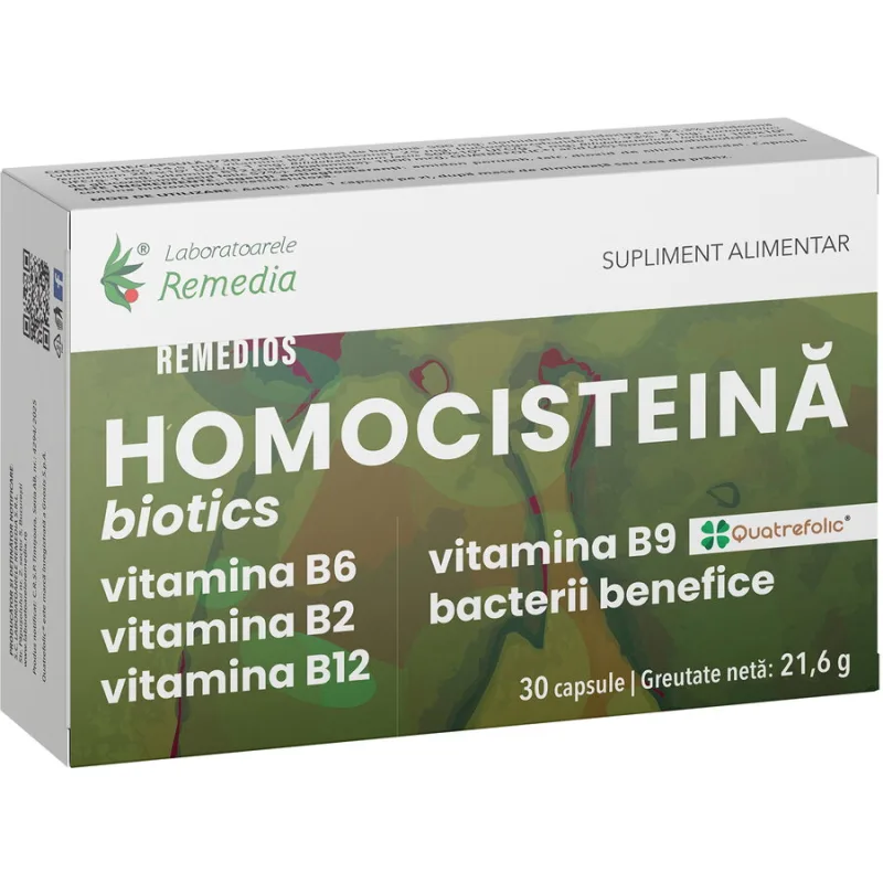 Remedios Homocisteina Biotics 30cps REMEDIA — preț și oferte