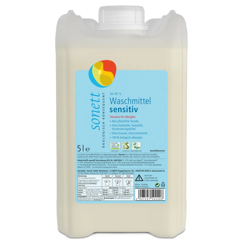 Detergent Lichid pentru Rufe Sensitive 5L SONETT — preț și oferte