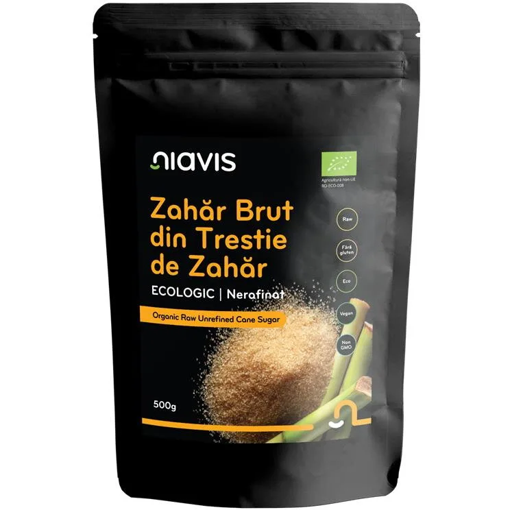 Zahar Brut din Trestie de Zahar Nerafinat Ecologic/Bio 500g NIAVIS — preț și oferte