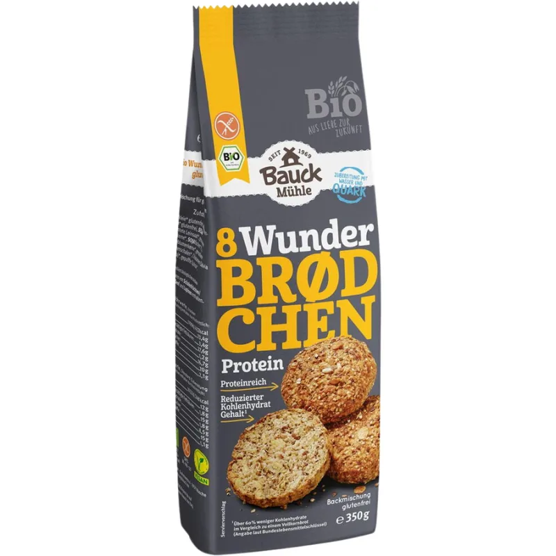 Mix de Faina pentru Chifle Proteice fara Gluten Ecologic/Bio 350g BAUCKHOF — preț și oferte