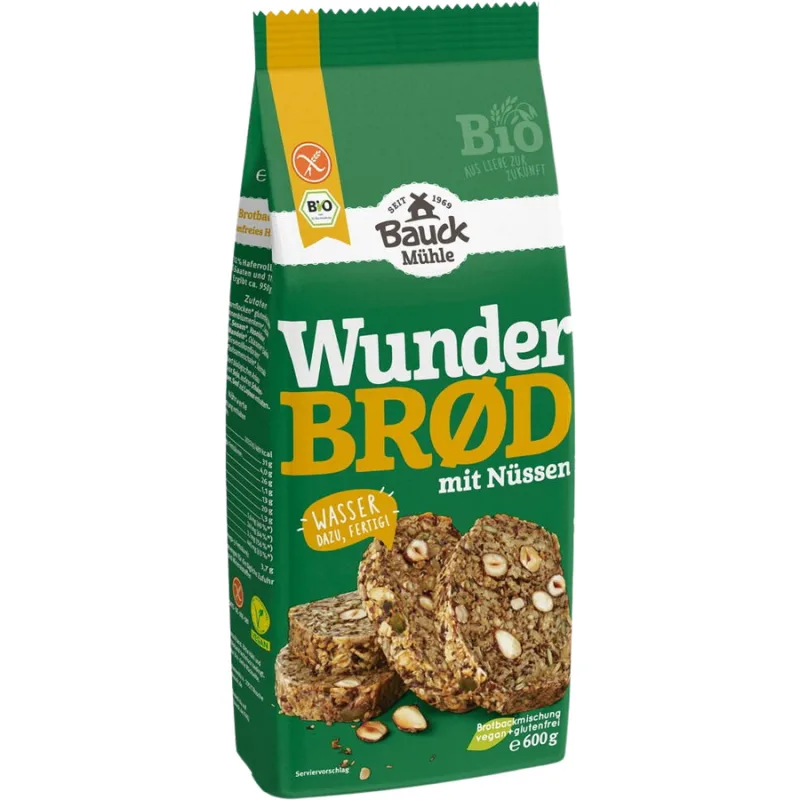 Mix pentru Paine cu Seminte si Alune fara Gluten Ecologic/Bio 600g BAUCKHOF — preț și oferte