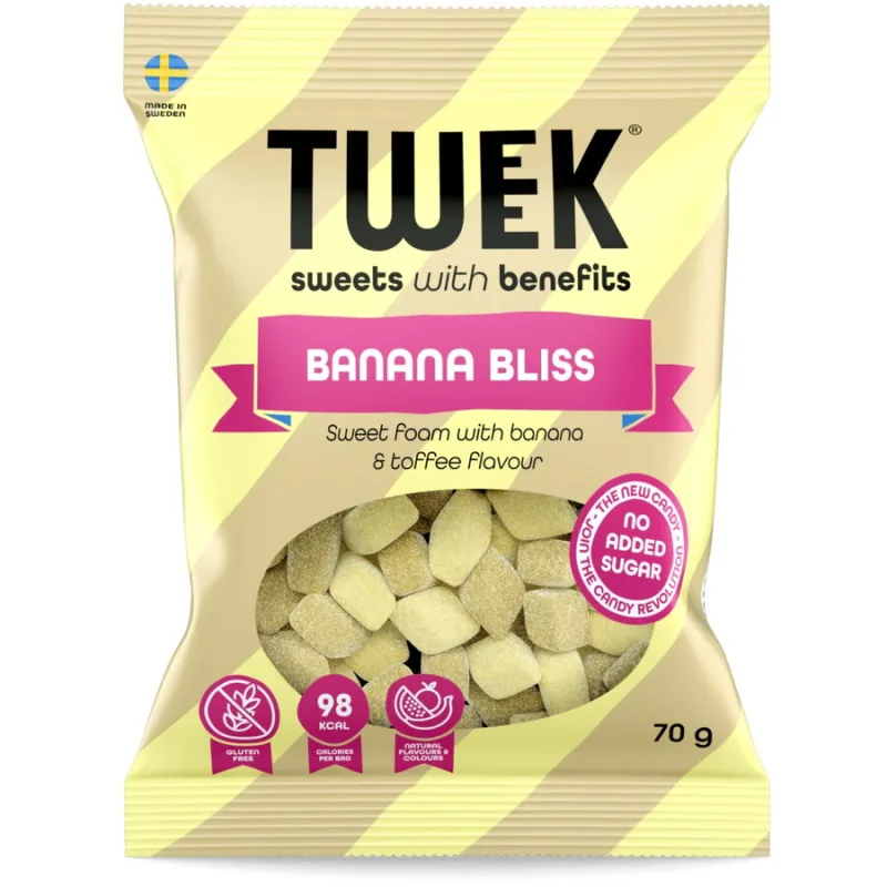 Jeleuri Moi cu Gust de Banana si Toffee cu Stevie fara Zahar Adaugat Banana Bliss 70g TWEEK — preț și oferte