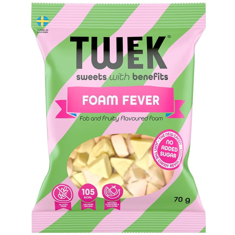 Jeleuri Spumoase cu Aroma de Fructe cu Stevie fara Zahar Adaugat Foam Fever 70g TWEEK — preț și oferte