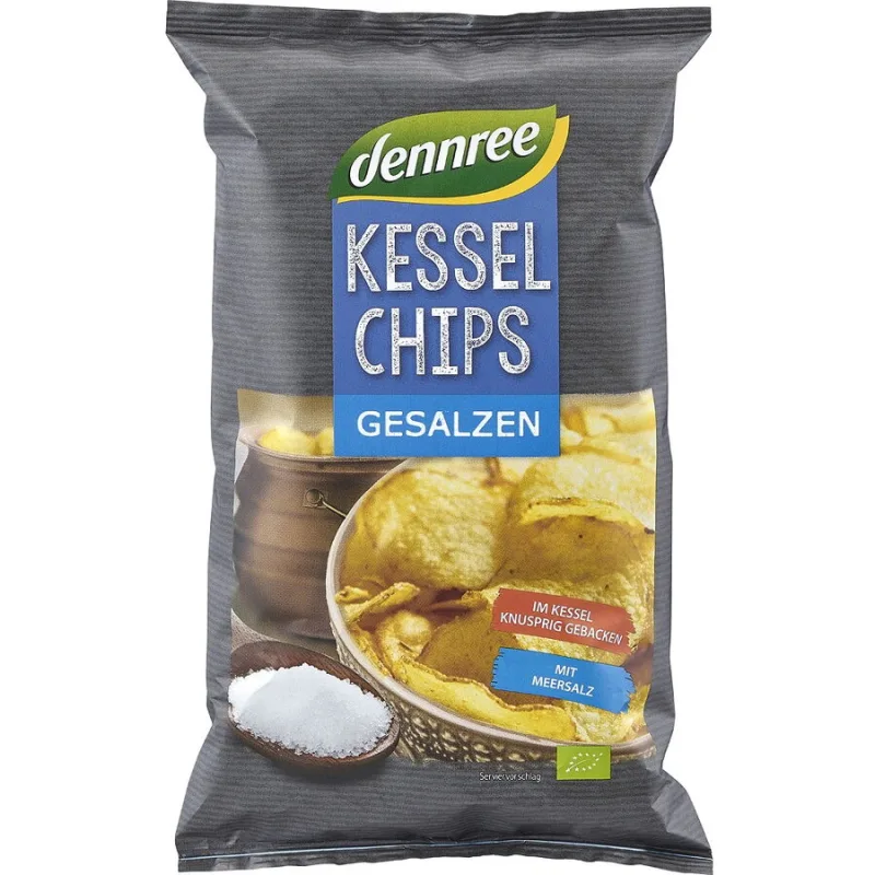 Chipsuri de Cartofi cu Sare Ecologice/Bio 125g Dennree — preț și oferte