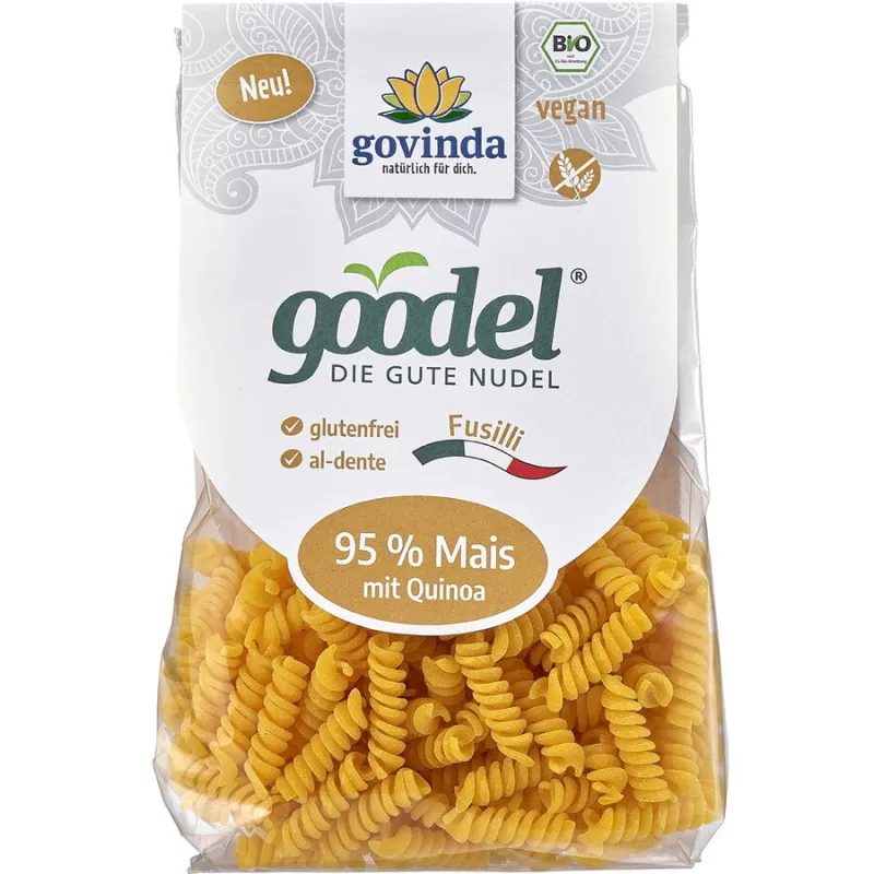 Fusilli din Porumb cu Quinoa fara Gluten Ecologice/Bio 250g GOVINDA — preț și oferte