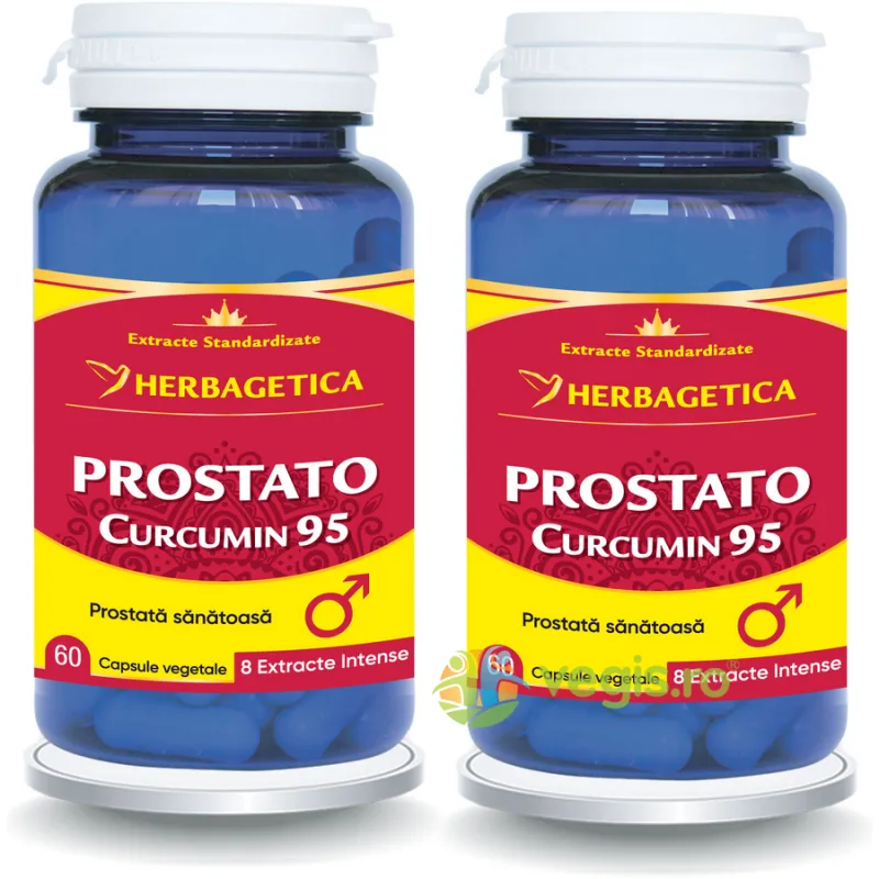 Pachet Prostato Curcumin 95 60cps + 60cps (50% reducere la al doilea produs) HERBAGETICA — preț și oferte