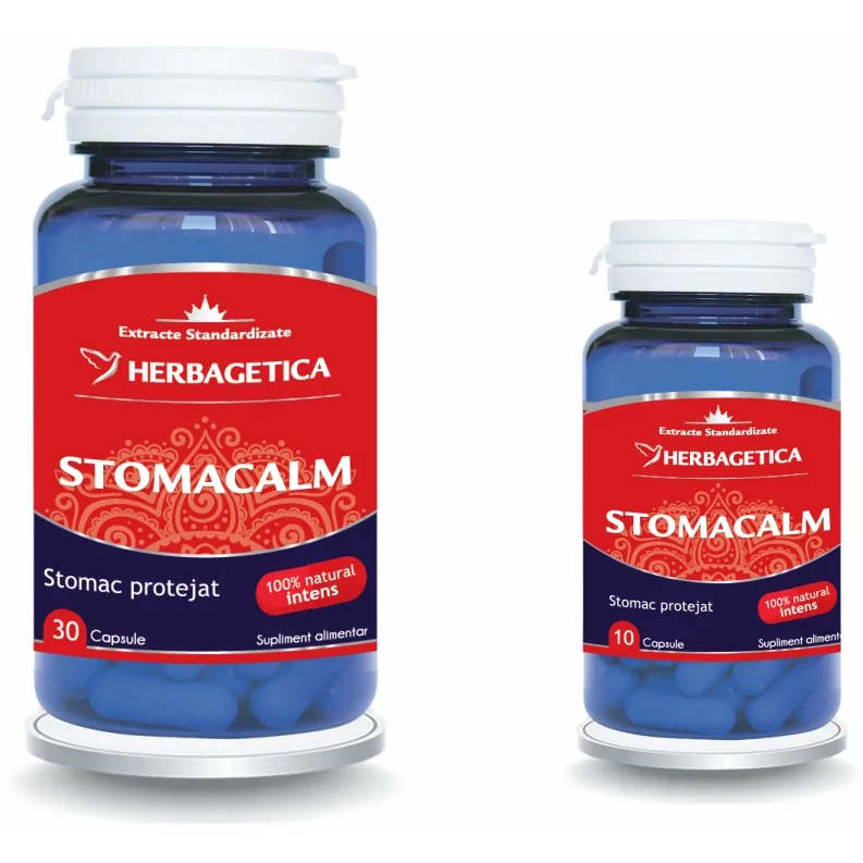 Pachet Stomacalm 60cps + 10cps HERBAGETICA — preț și oferte