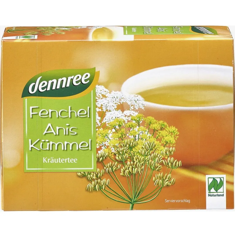 Ceai de Fenicul, Anason si Chimen Ecologic/Bio 100g Dennree — preț și oferte