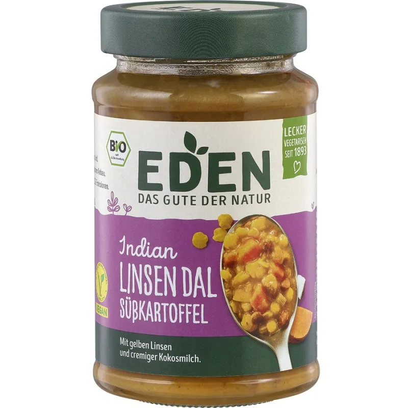 Linte Dal in Stil Indian cu Cartof Dulce Ecologica/Bio 400g Eden — preț și oferte