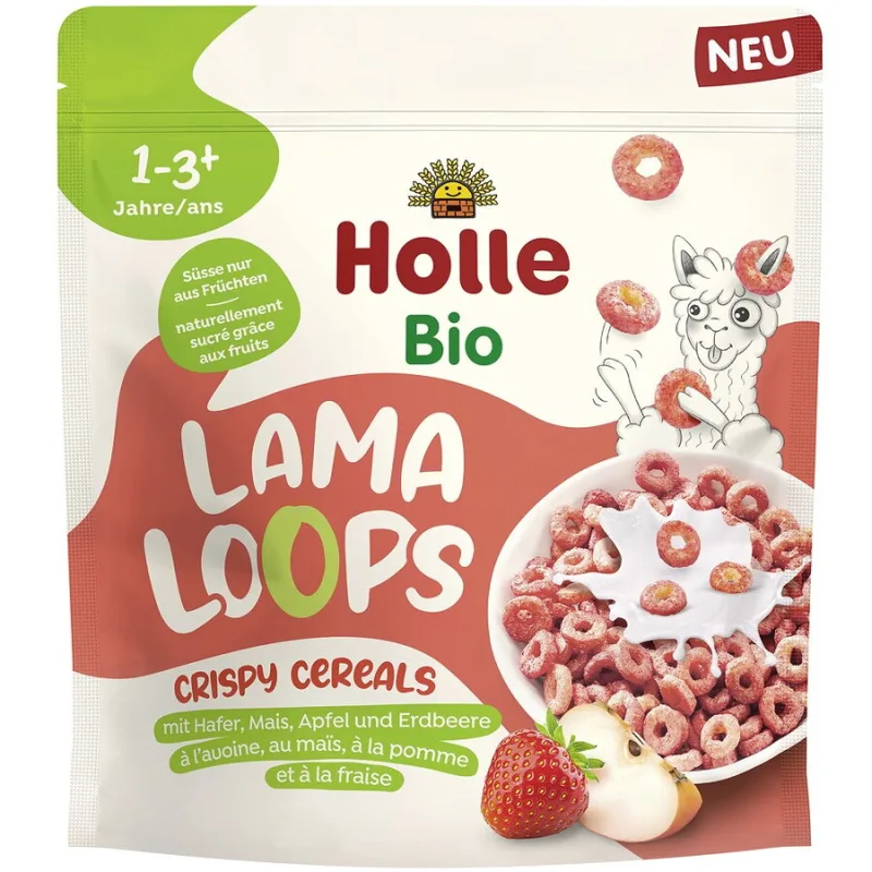 Cereale Crocante cu Fructe pentru Copii +1 An Lama Loops Ecologice/Bio 125g HOLLE — preț și oferte