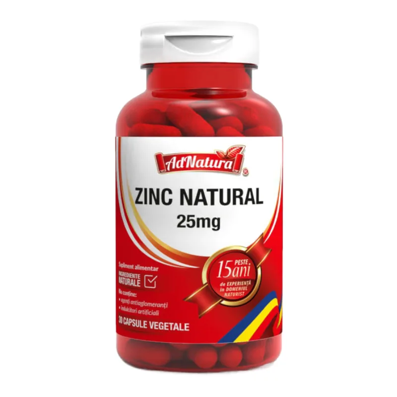 Zinc Natural, 30 capsule, AdNatura — preț și oferte
