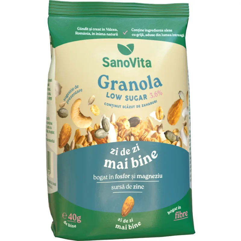 Granola Low Sugar 40g SANOVITA — preț și oferte