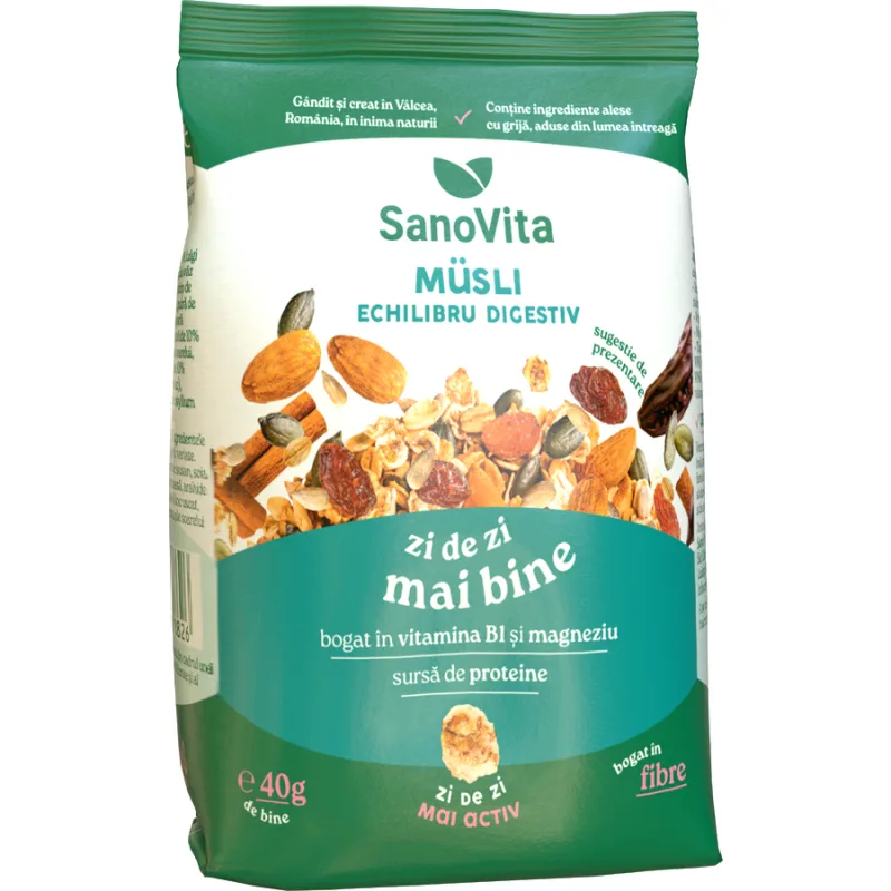 Musli Echilibru Digestiv 40g SANOVITA — preț și oferte
