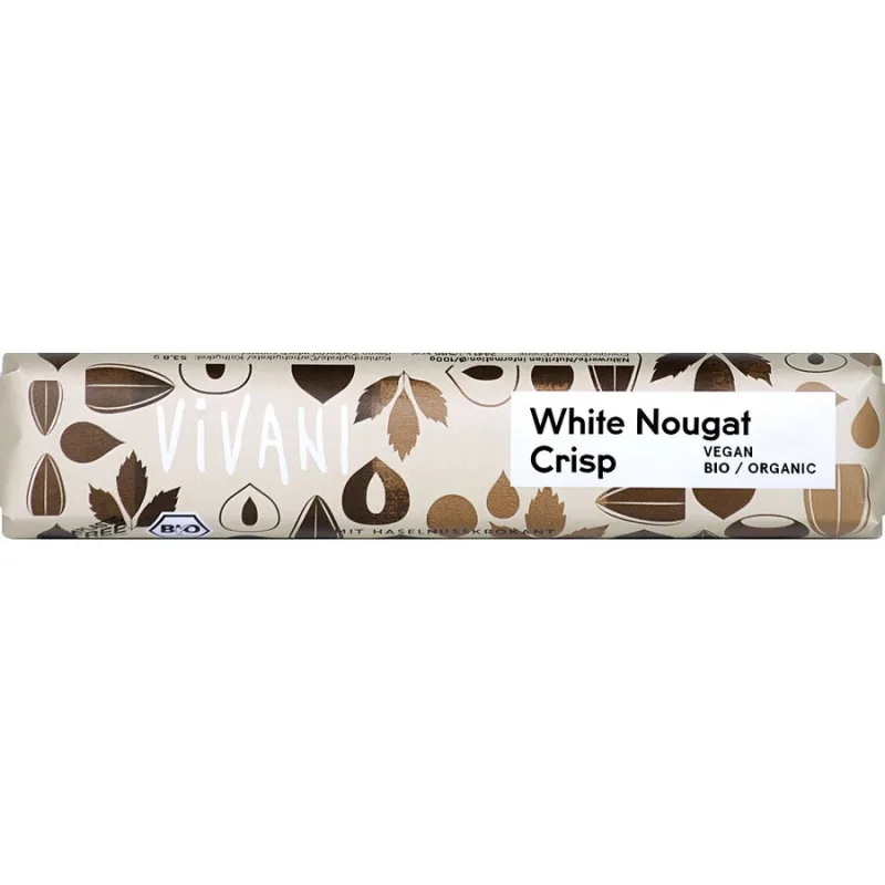 Baton Alb Crocant cu Alune si Cacao Ecologic/Bio 35g VIVANI — preț și oferte