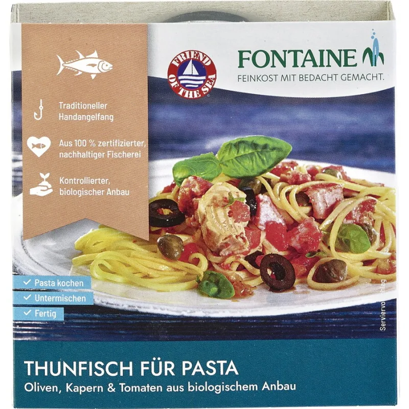 Ton pentru Paste cu Masline, Capere si Rosii 190g Fontaine — preț și oferte